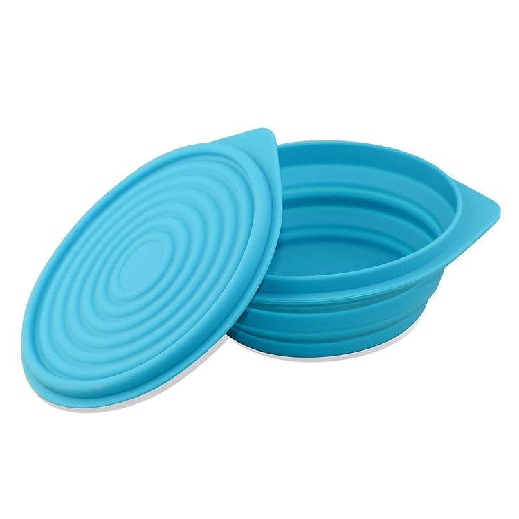 Collapsible Silicone Pet Bowl with Lid thumbnail 2