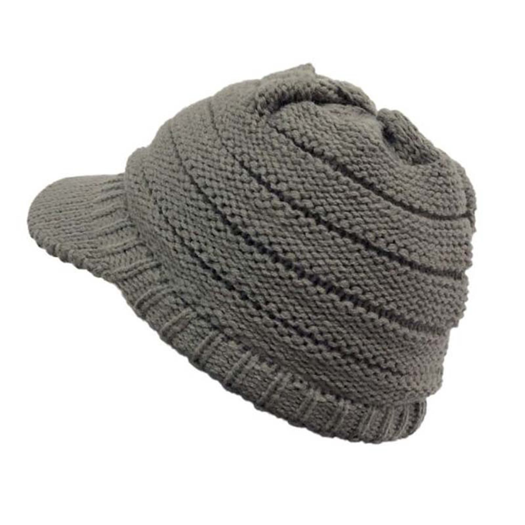 Knitted Baseball Cap With Pony Tail Hole thumbnail 2