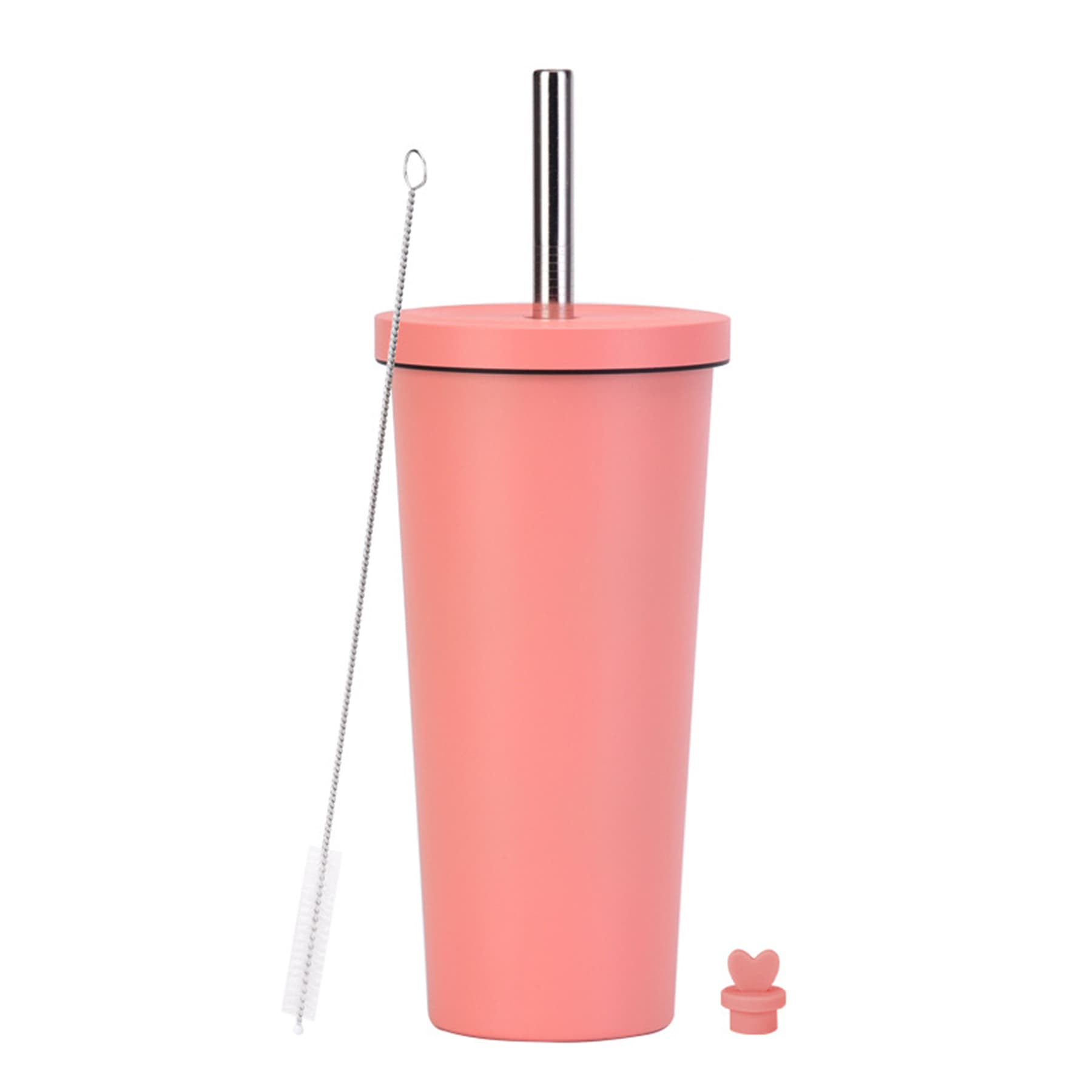 24 oz. Insulated Tumbler Cup with Straw thumbnail 2