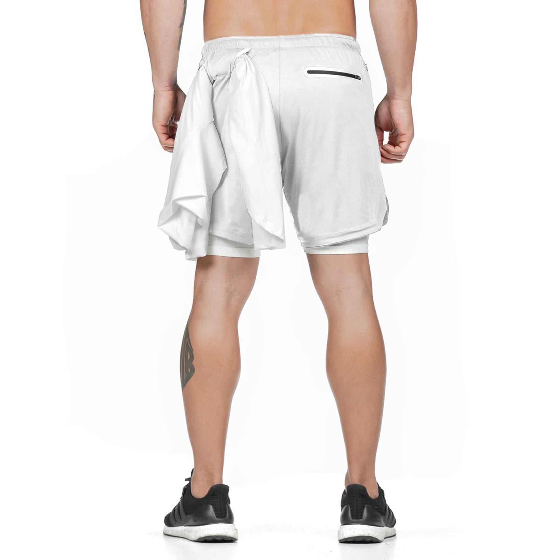 Men'S 2 In 1 Sport Quick Dry Short Pants With Phone Pocket thumbnail 10