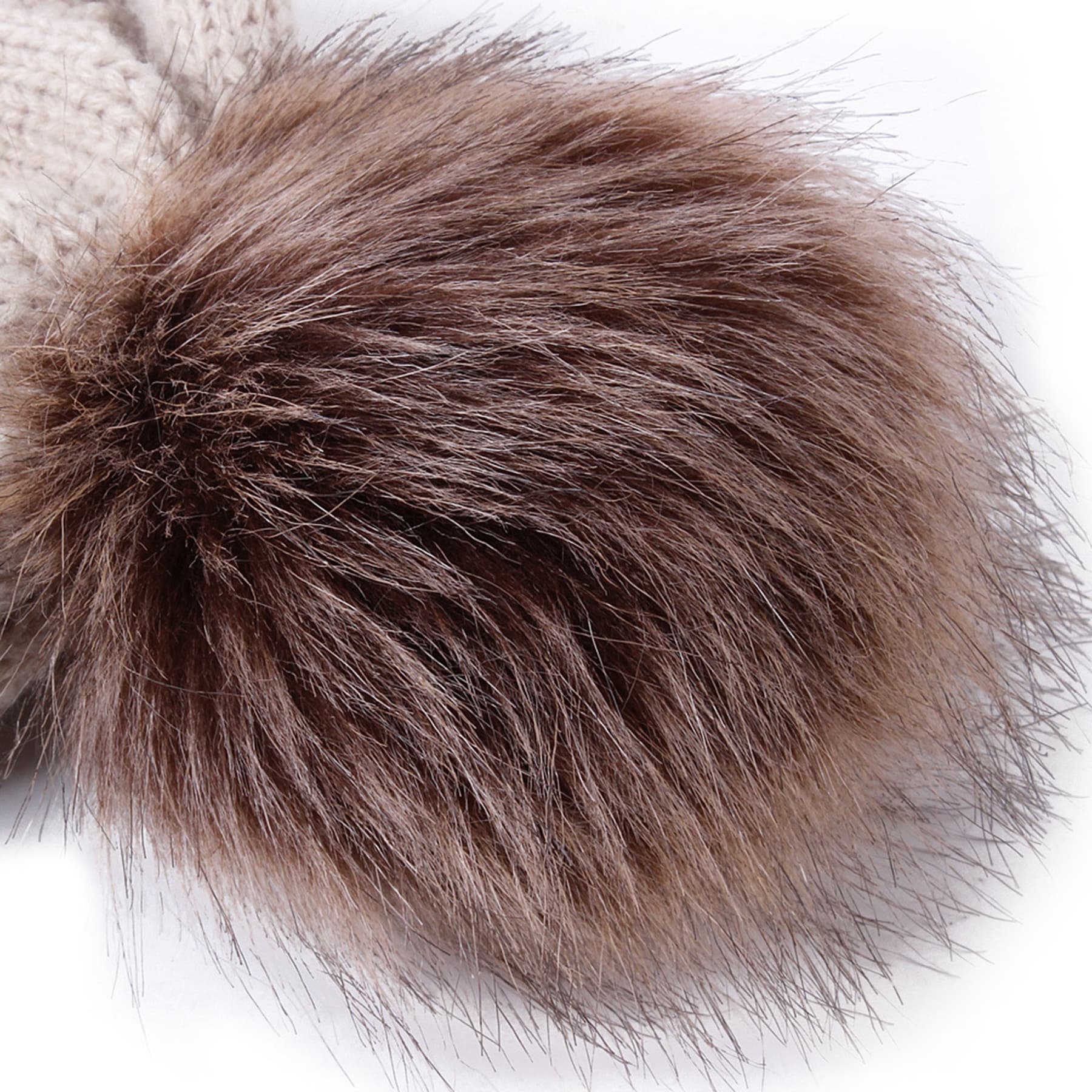 Knit Braided Cuff Beanie With Pom-Pom thumbnail 6