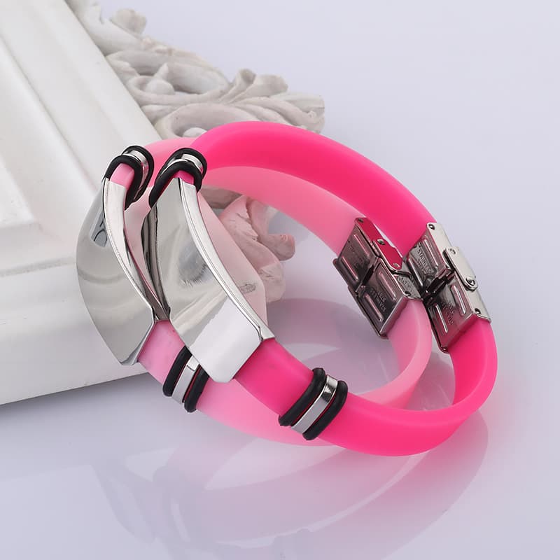 Titanium Steel Silicone Personalized Fashion Bracelet thumbnail 3