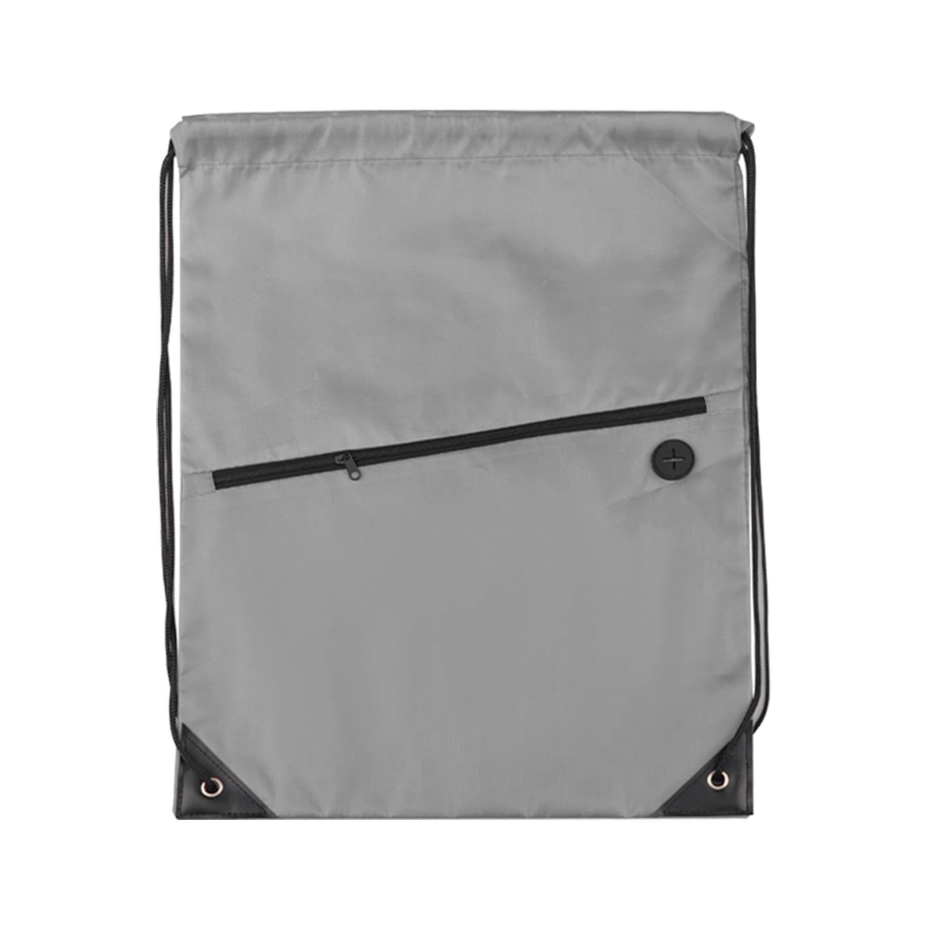 210D Drawstring Backpack w/ Zipper Pocket & Earbuds Slot thumbnail 10