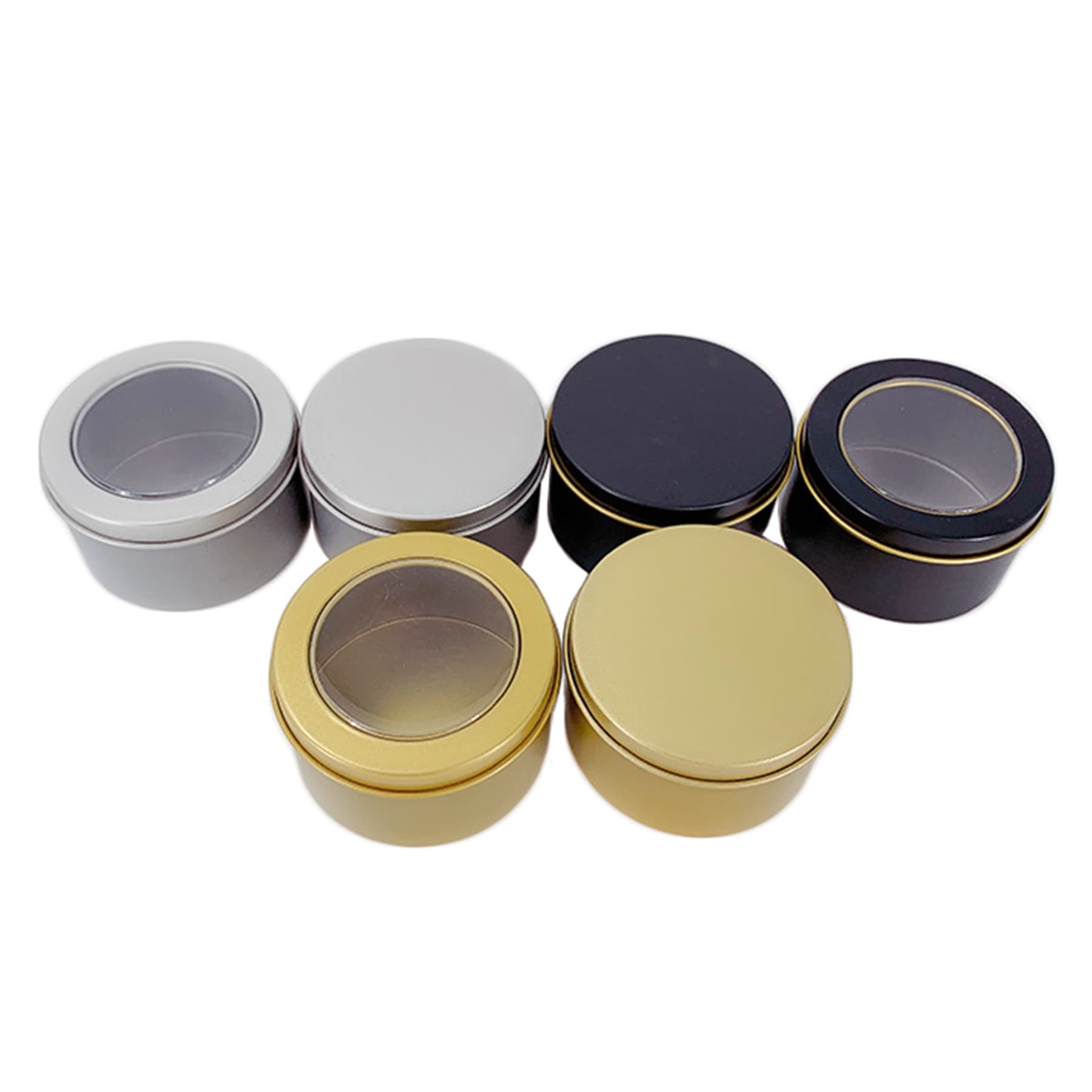 Round Metal Tin With Clear Top thumbnail 4