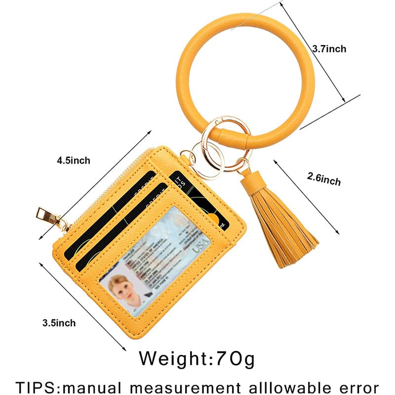 Wristlet Bracelet Keychain Pocket Credit Card Holder thumbnail 5