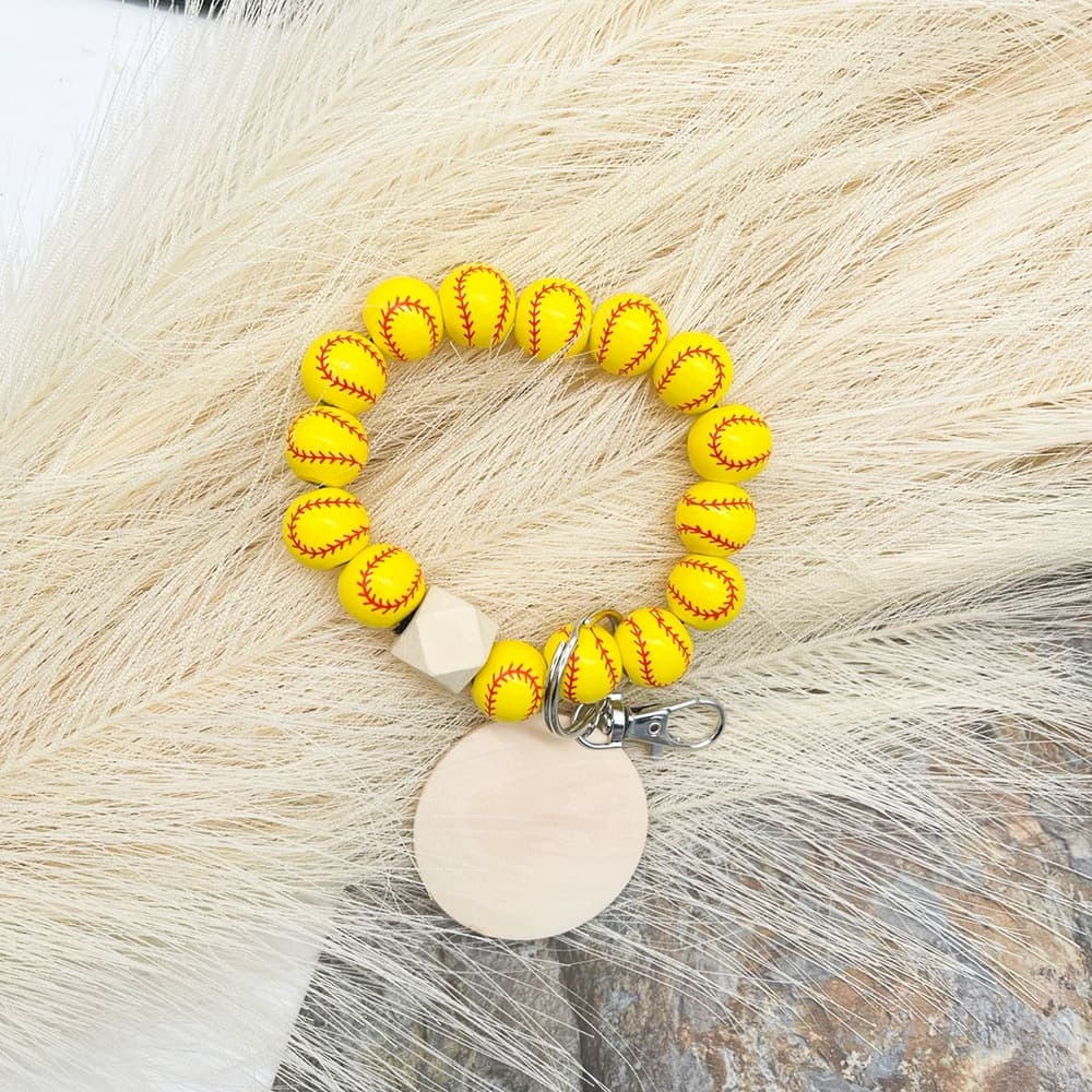 Wooden Ball Bracelet Keychain thumbnail 6