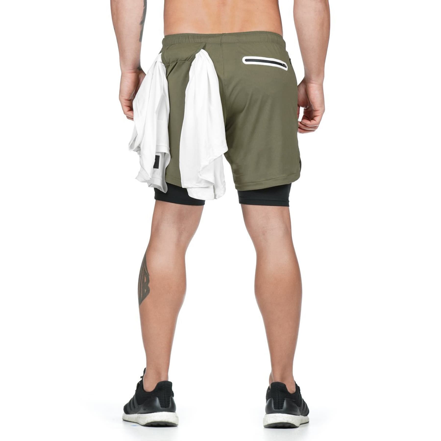 Men'S 2 In 1 Sport Quick Dry Short Pants With Phone Pocket thumbnail 16