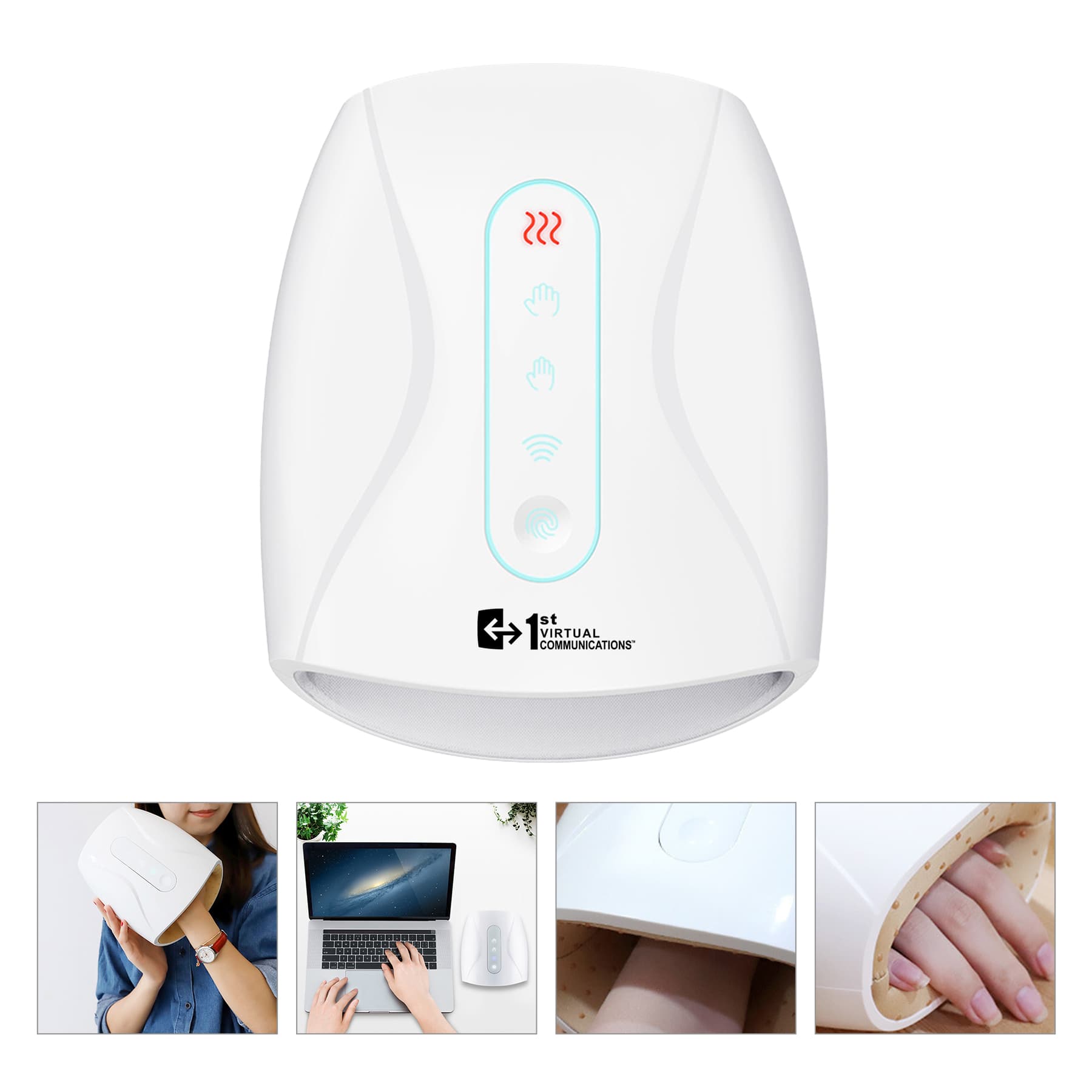 White Heat Therapy Hand Massager Healthcare Machine
