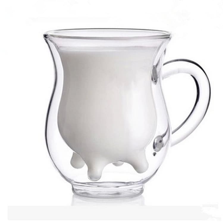 8.5 oz Unique Shape Design Glasses Milk Cups thumbnail 3