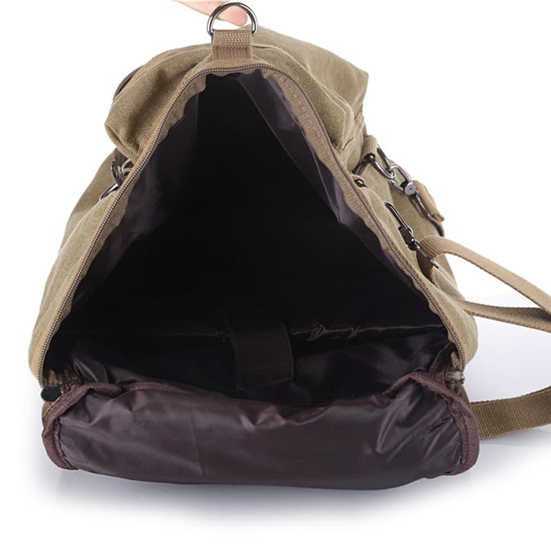 Oversized Heavy Duty Canvas Travel Duffel Backpack thumbnail 3