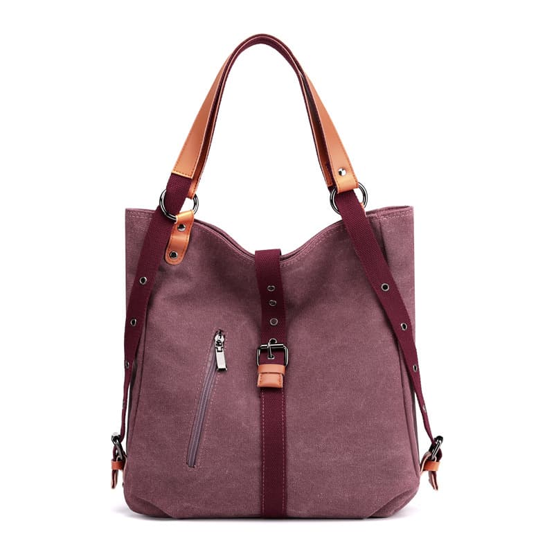 Canvas Multifunctional Shoulder Bucket Backpack thumbnail 3