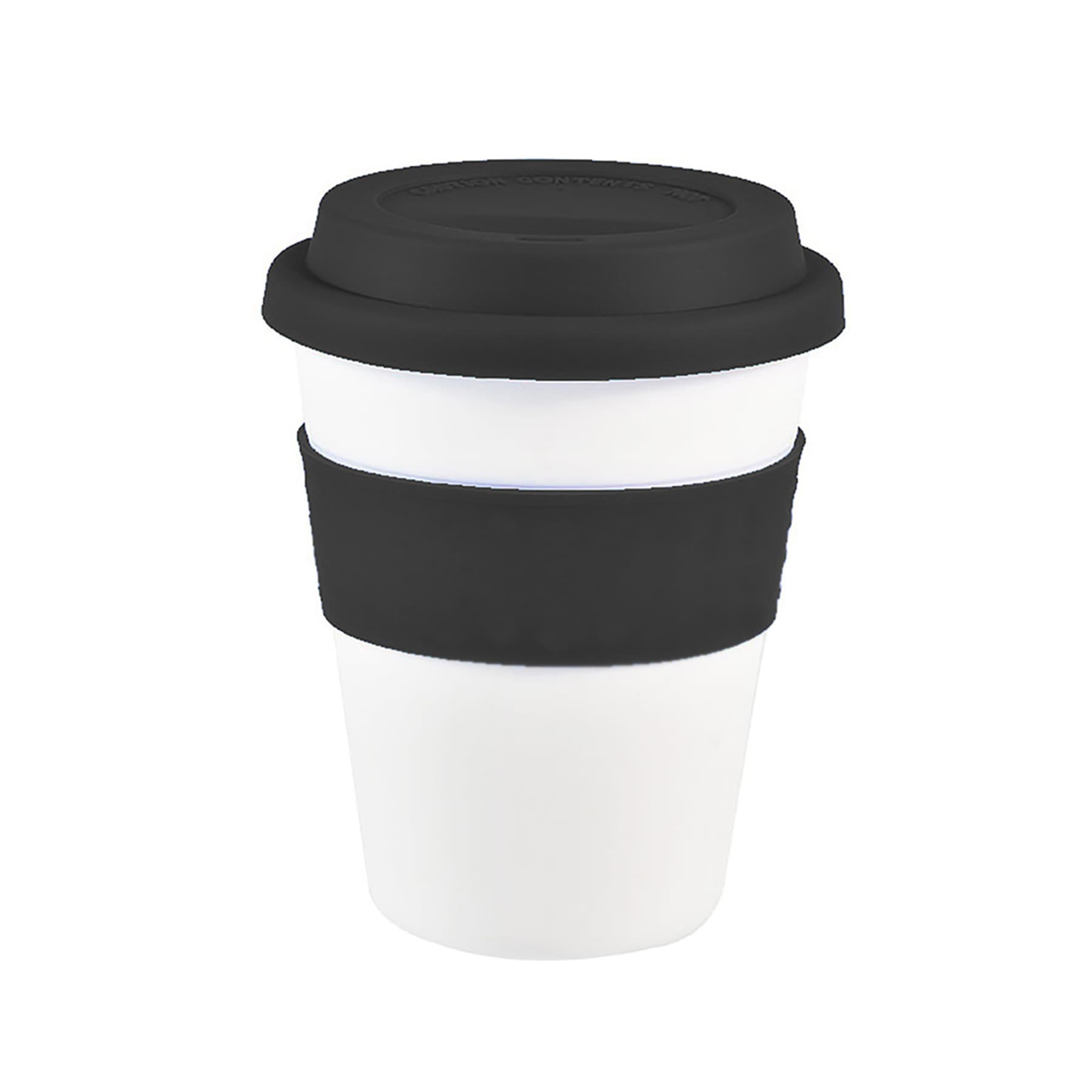 12 oz Coffee Mug with Silicone Lid and Insulated Band thumbnail 2