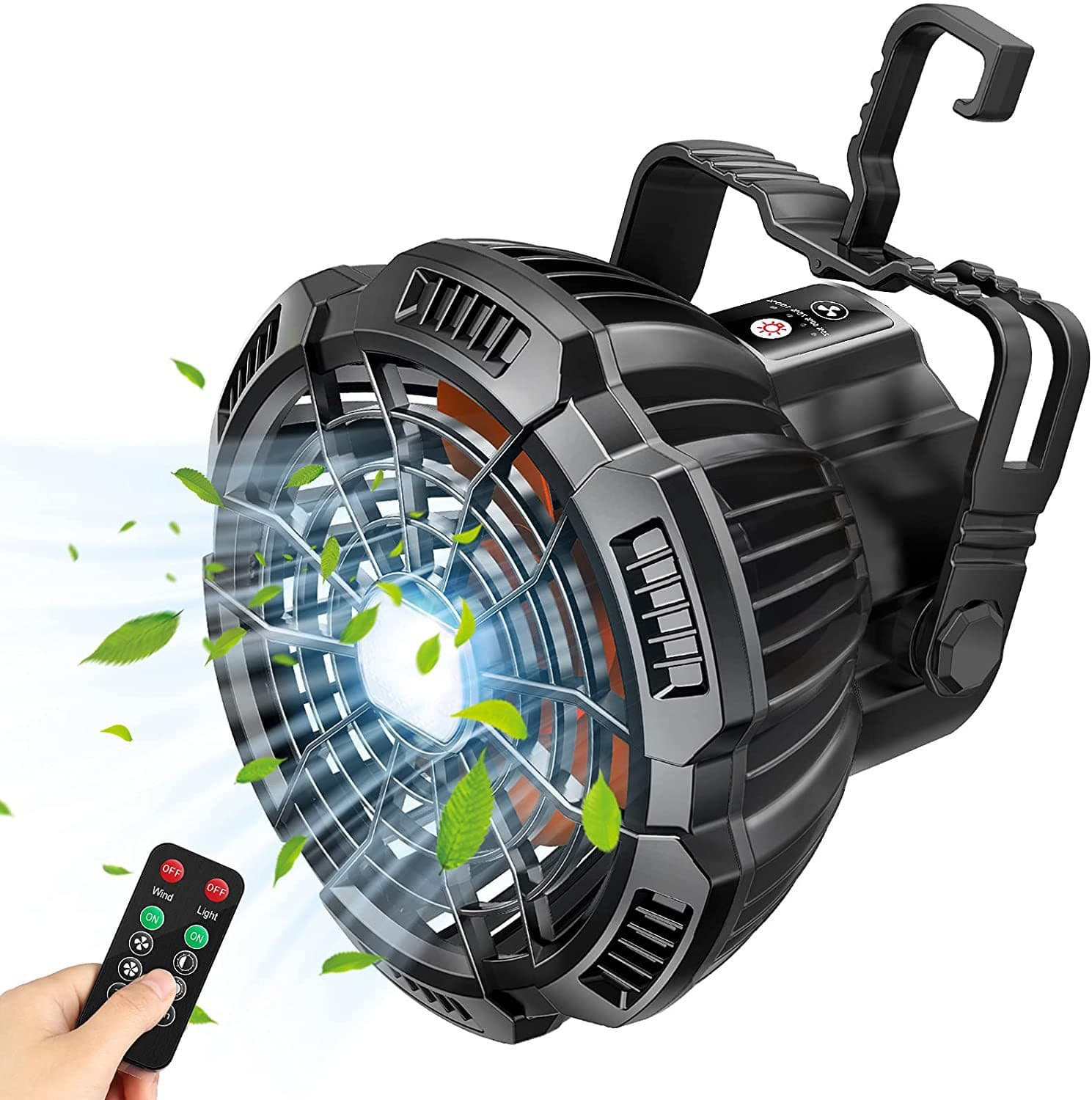USB Charging Remote Control Fan With Light thumbnail 3
