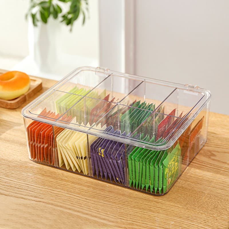 Plastic Tea Bag Divided Storage Organizer Container Box thumbnail 3