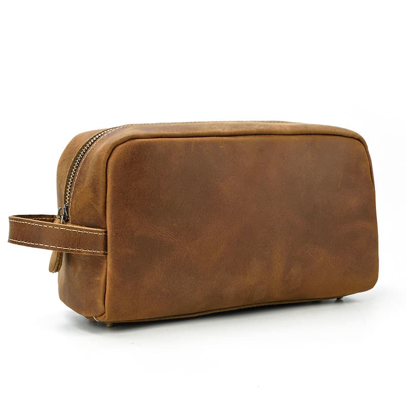Toilet Genuine Leather Large Capacity Storage Bag thumbnail 6
