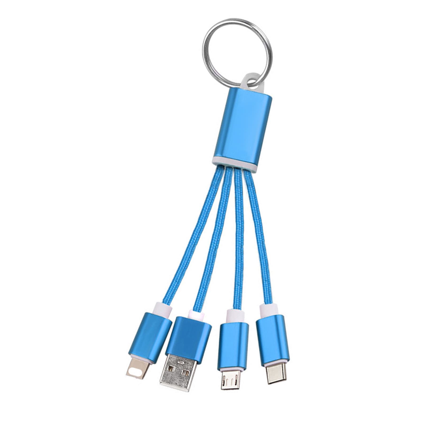 Multi phone charger cord 3-in-1 charging cable W/ ring thumbnail 5