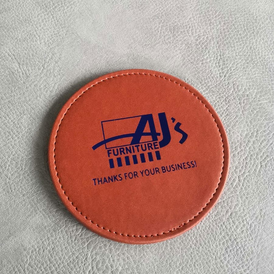 PU Leather Round Coasters Drink Mat thumbnail 4