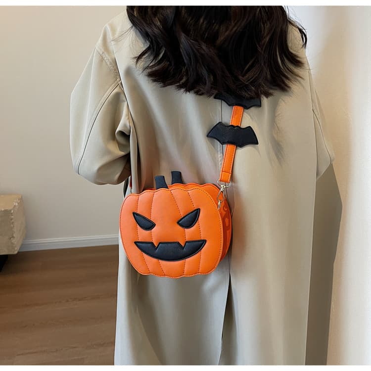 Whimsical Halloween Pumpkin Crossbody Bag thumbnail 6