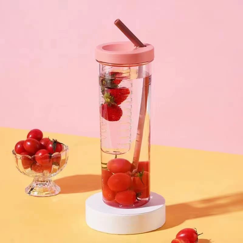 Fruit Infuser Water Bottles With Straw thumbnail 6