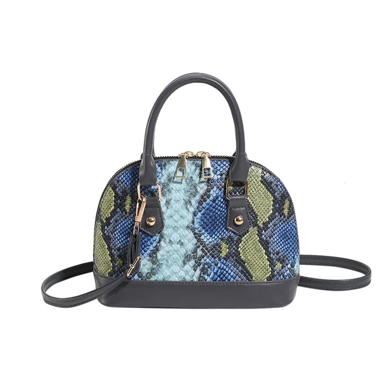 PU Contrasting snakeskin one-shoulder cross-body bag thumbnail 6