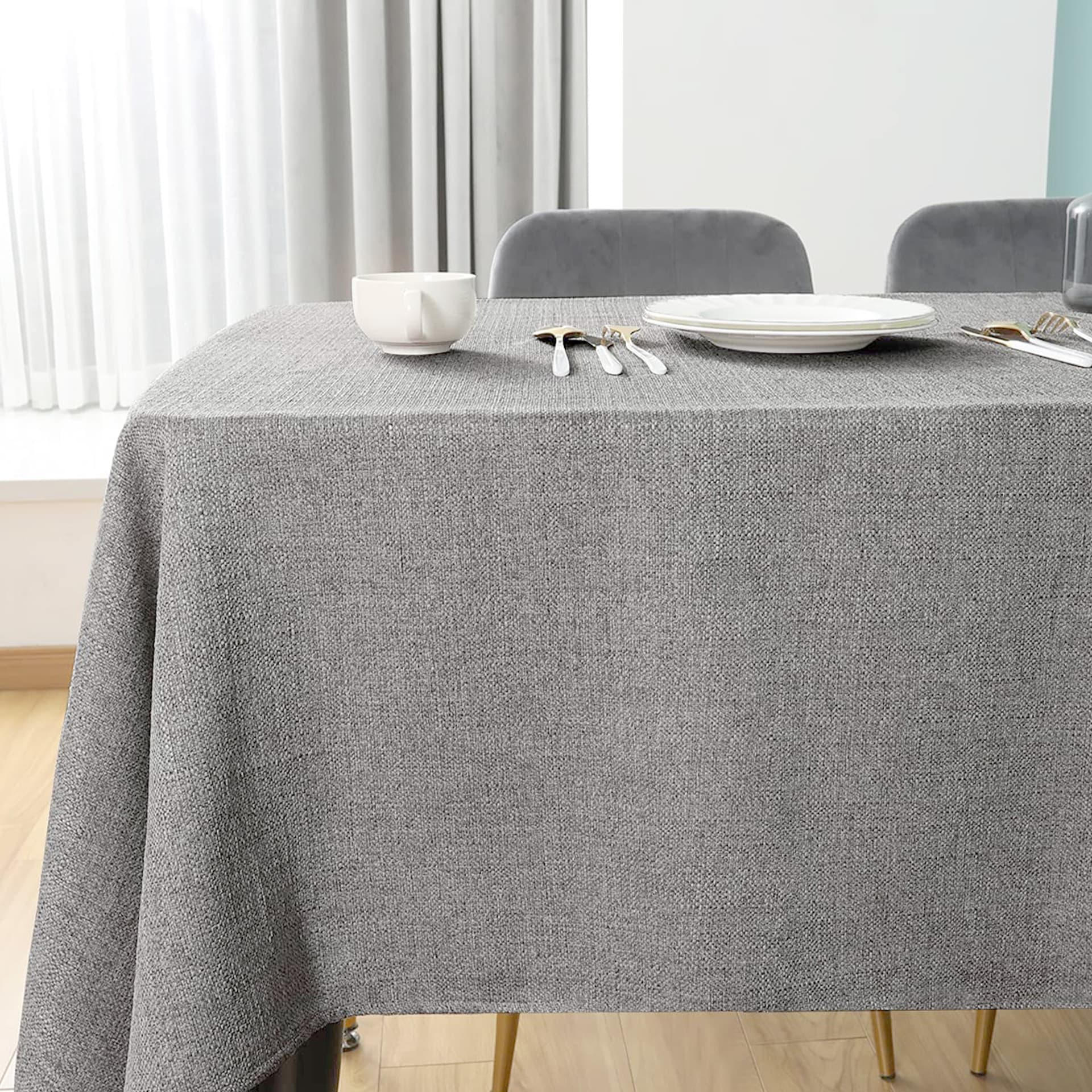 Nature Faux Linen Tablecloths Rectangle thumbnail 5