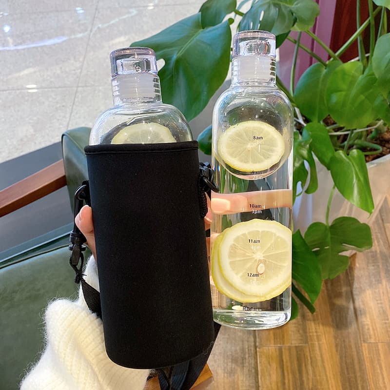 Transparent With Time Scale Water Bottle thumbnail 2