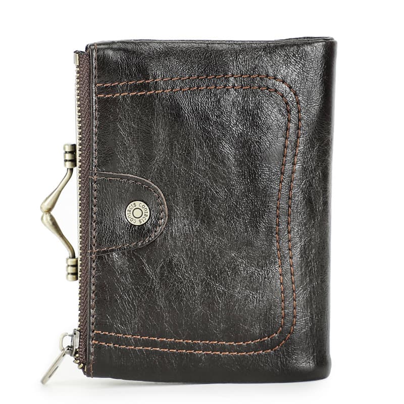 Genuine Leather RFID Clip Medium Waterproof Wallet thumbnail 5