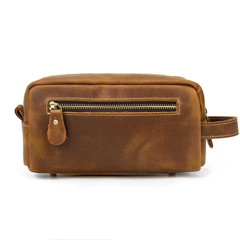 Toilet Genuine Leather Large Capacity Storage Bag thumbnail 2