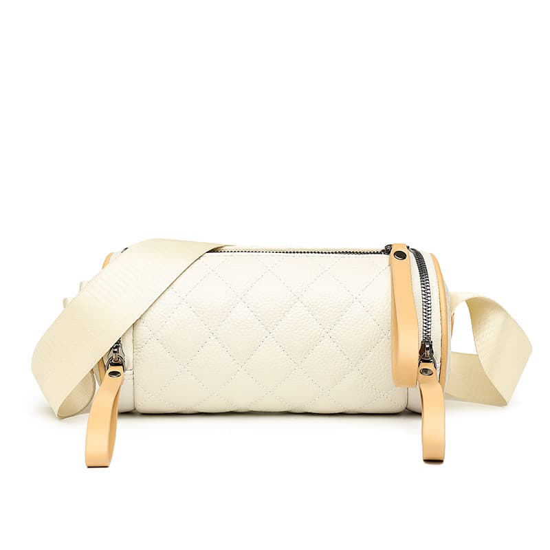 Real Leather Cylinder Crossbody Shoulder Bag thumbnail 6