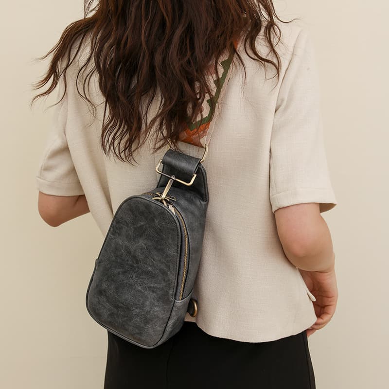 PU Leather Small Crossbody Sling Backpack Multipurpose thumbnail 7