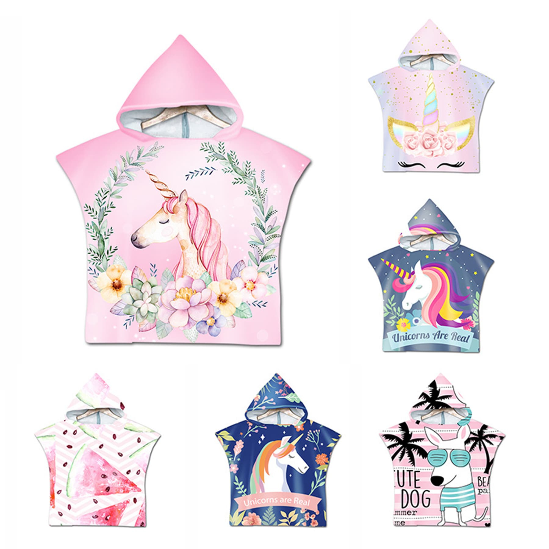 Sublimation Quick Towel Kids Hooded Beach Towel thumbnail 10