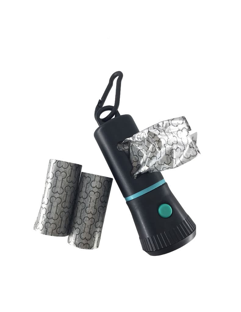 Waste Bags Holder Dispenser With LED Flashlight Poop thumbnail 5