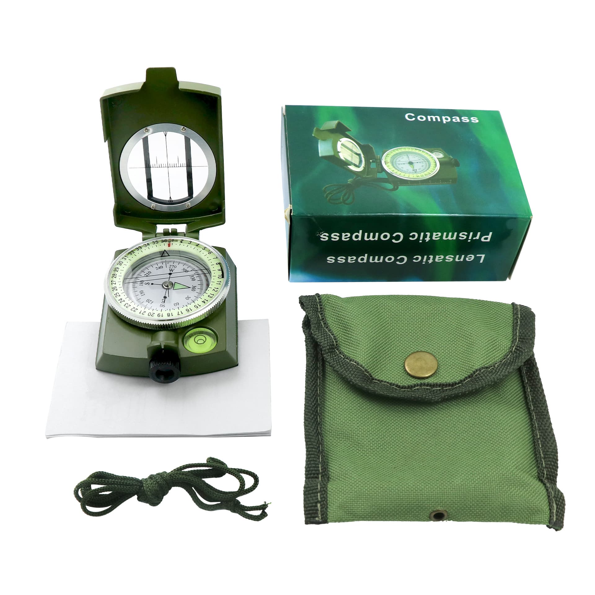 Versatile Military Green Compass thumbnail 2