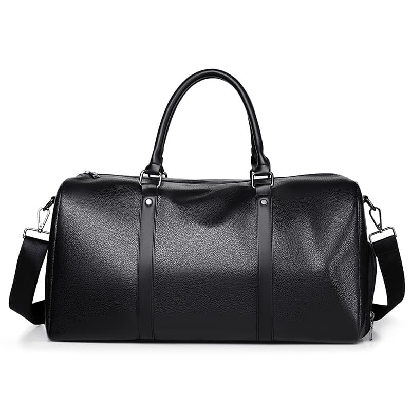 Genuine Leather Sport Gym Duffle Travel Bag thumbnail 3