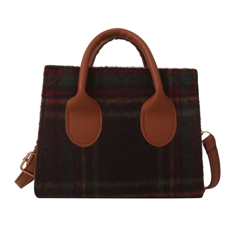 Canvas Small Checkered Cross-body Bag thumbnail 5