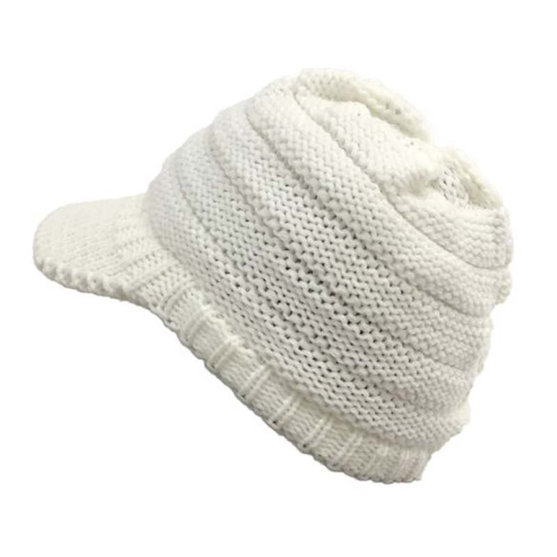Knitted Baseball Cap With Pony Tail Hole thumbnail 13