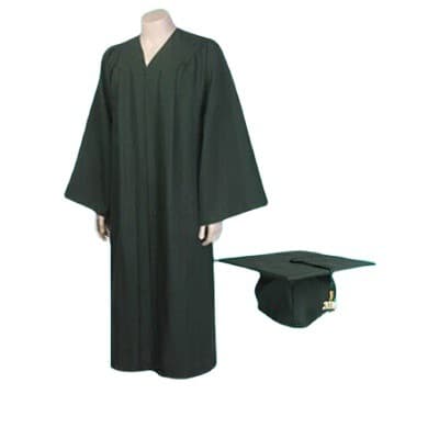 Graduation Master Cap and Gown Unisex Matte Black thumbnail 4