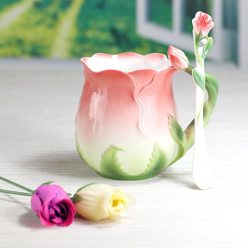Creative Rose ceramic mug thumbnail 8