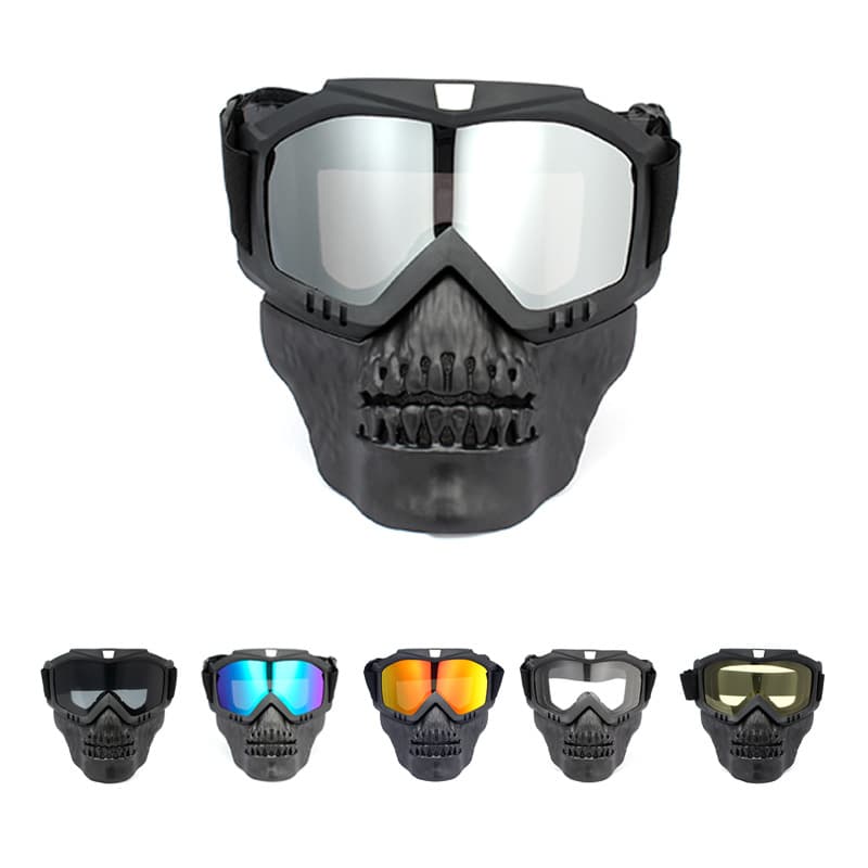 Detachable Cross Country Riding Ski Goggles Skull Face Mask thumbnail 4