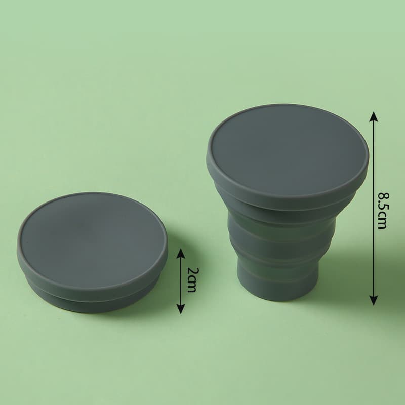 Portable Outdoor Camping Foldable Silicone Water Cup thumbnail 9