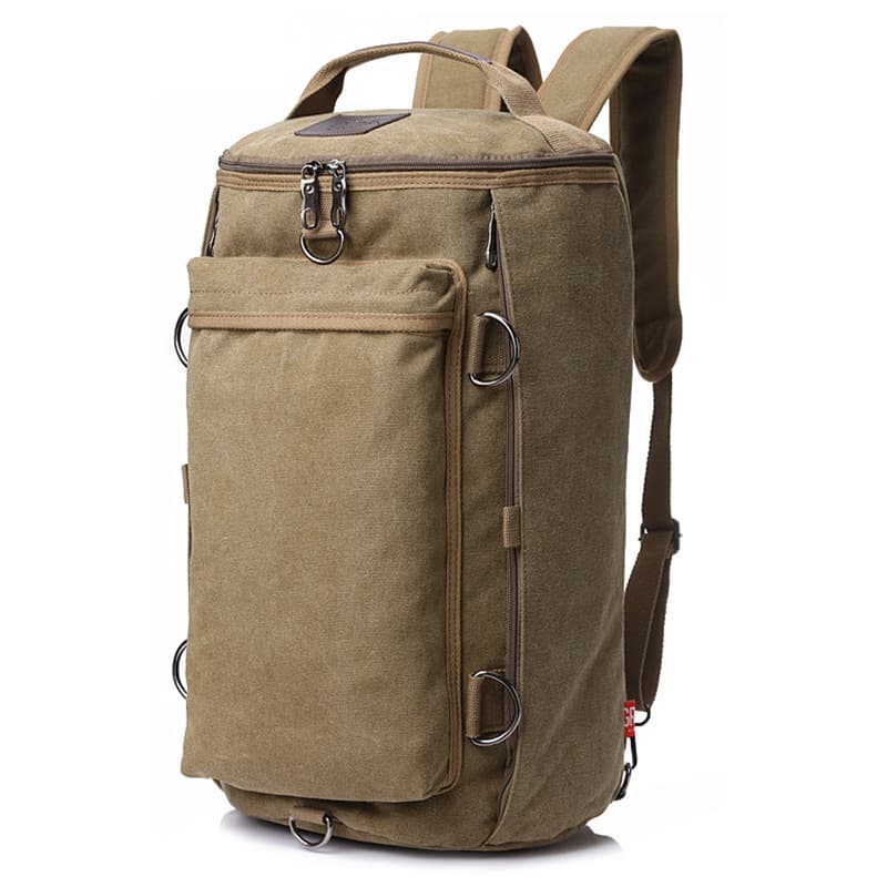 Oversized Heavy Duty Canvas Travel Duffel Backpack thumbnail 5