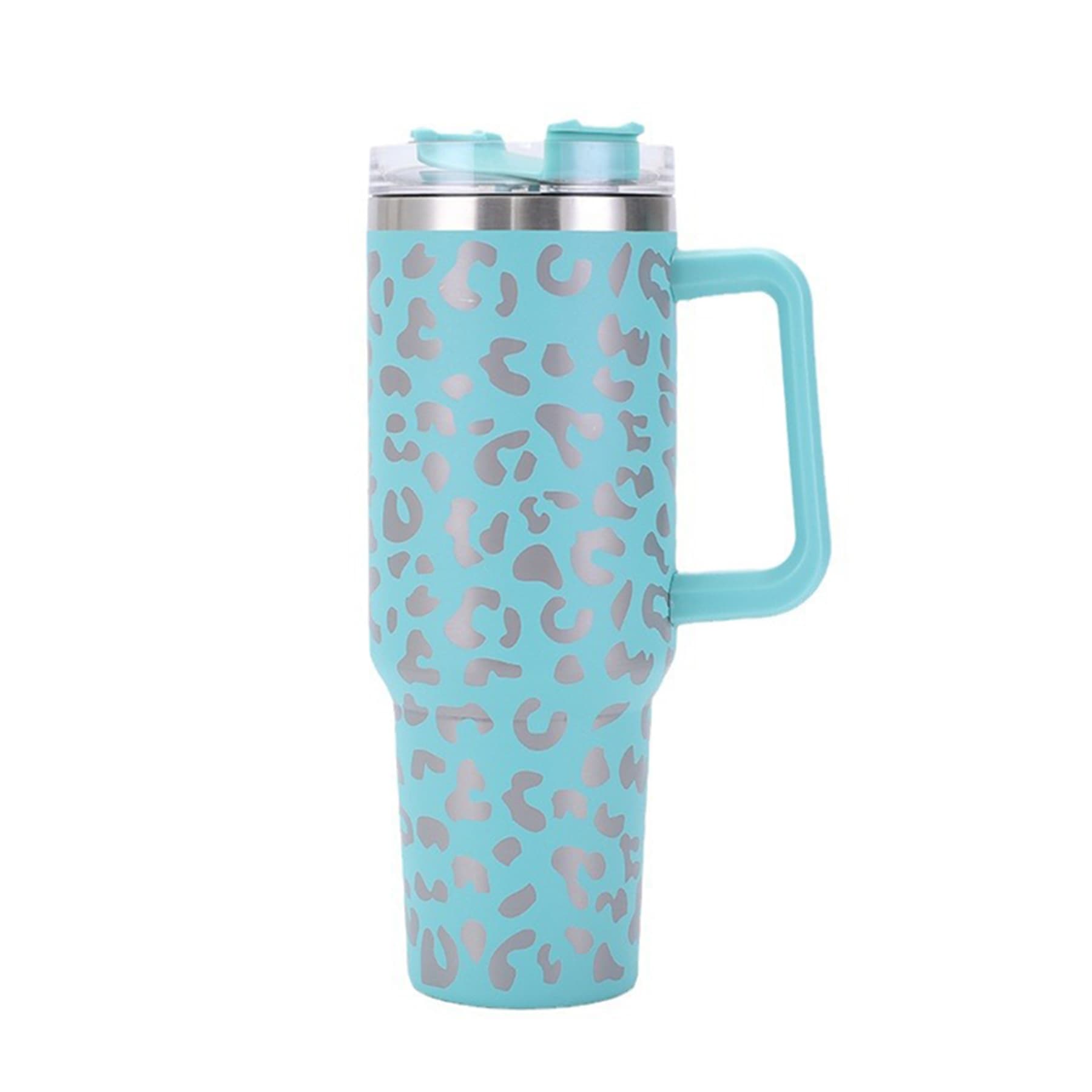 40oz Insulated Stainless Tumbler with Silicone Handle