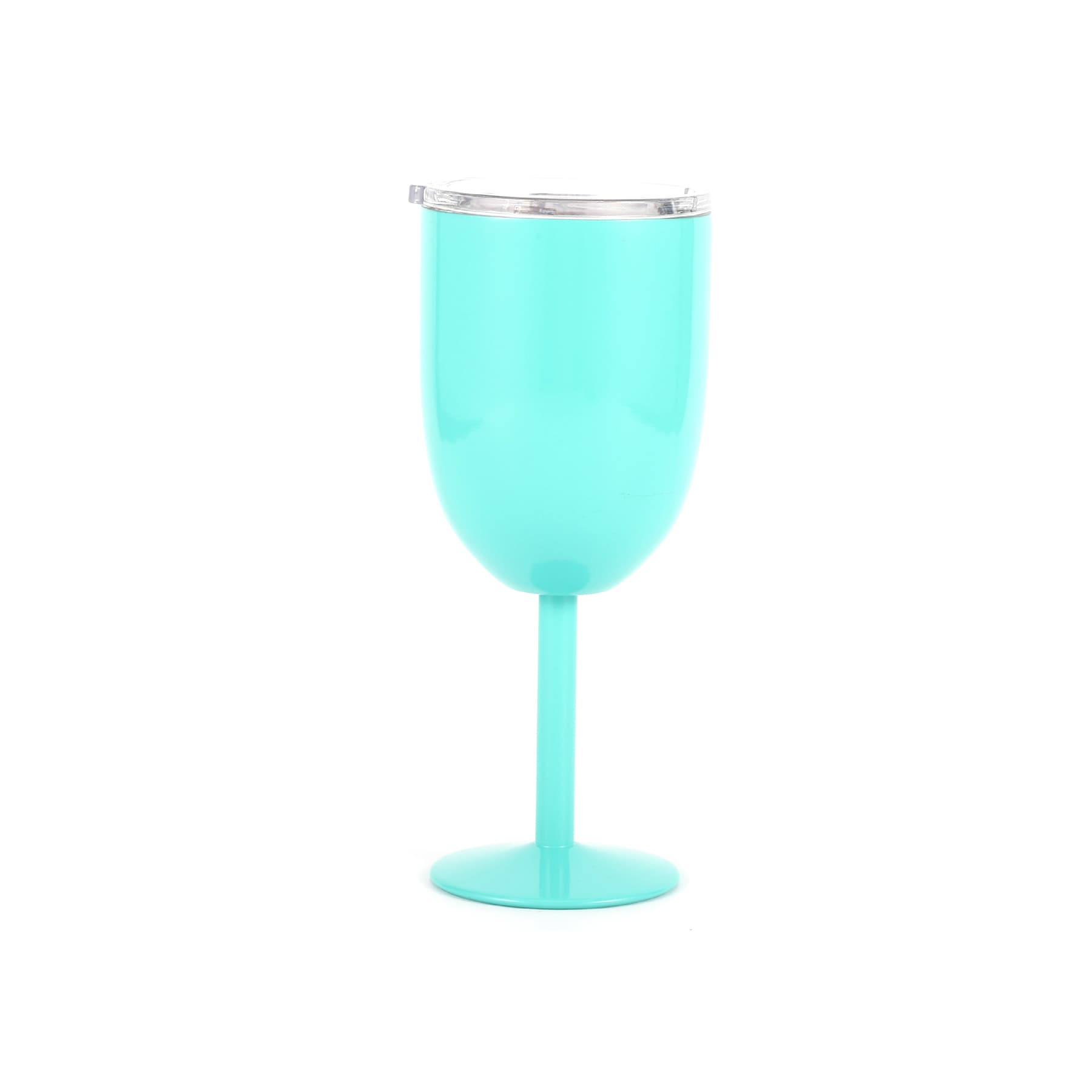 10Oz Stainless Steel Wine Goblet With Lid thumbnail 10