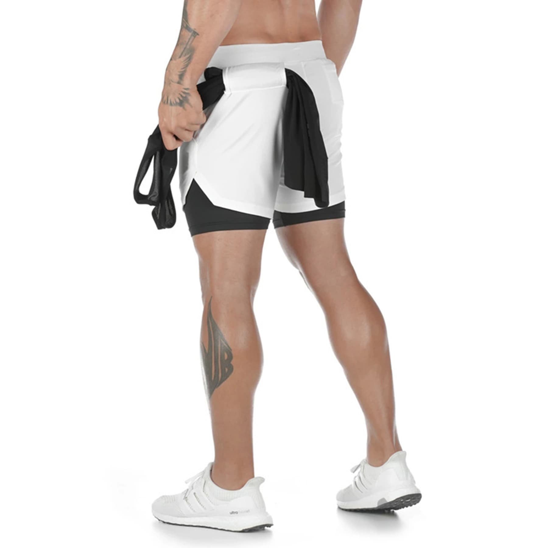 Men'S 2 In 1 Sport Quick Dry Short Pants With Phone Pocket thumbnail 12