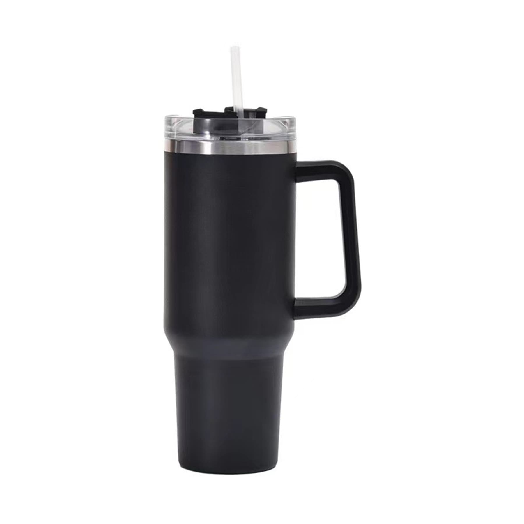 40Oz Custom Insulated Tumbler with Handle and Straw thumbnail 3