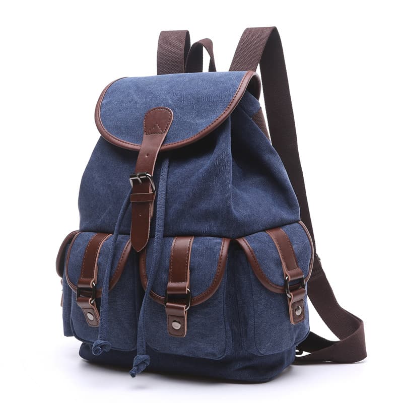 Women’s Backpack Solid Color Multi-Pocket Outdoor Travel Bag thumbnail 3