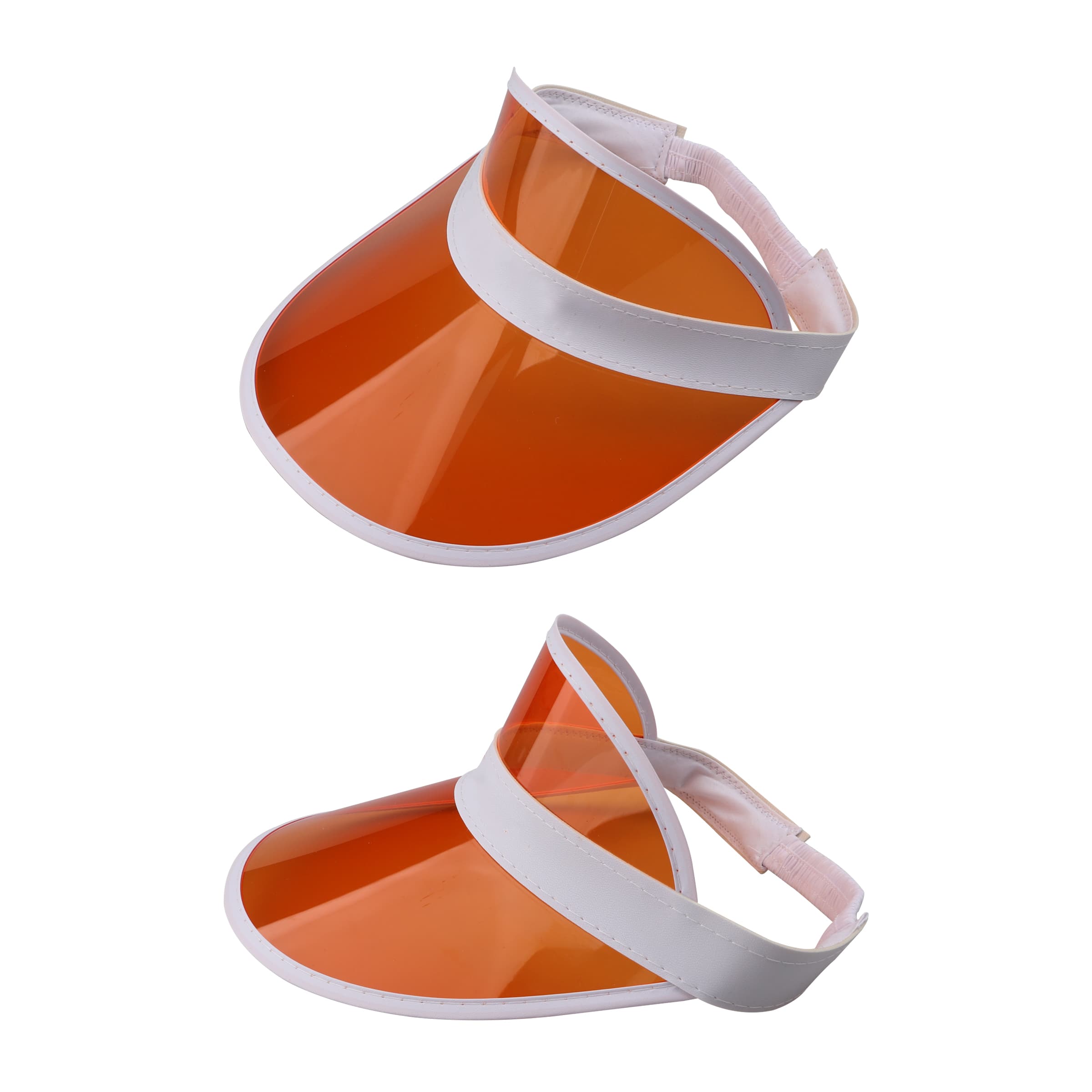 Custom Clear PVC Sun Visor Hats for Sports W/ Elastic Strap thumbnail 3