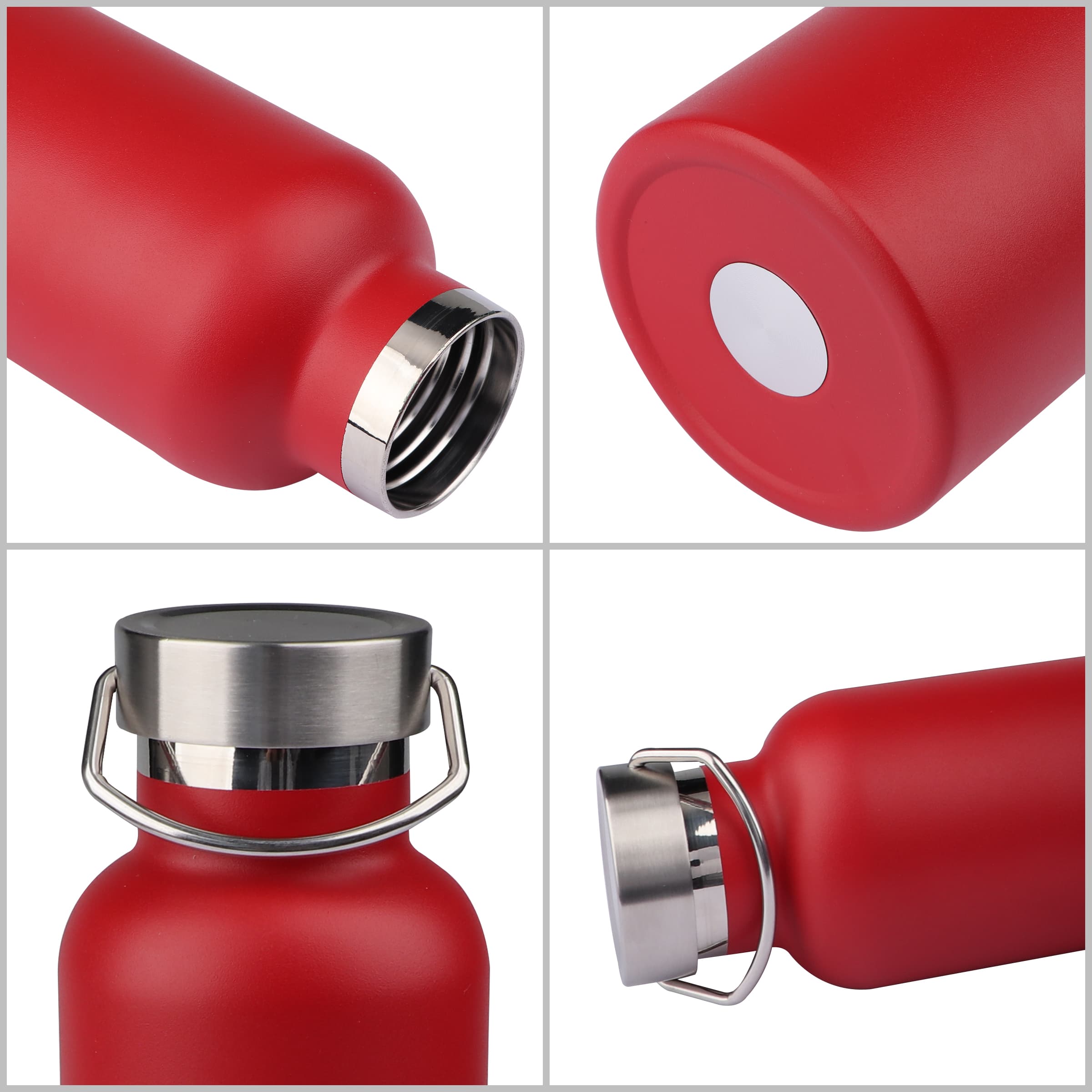 25oz insulated stainless steel water bottle w/Handle on Lid thumbnail 2