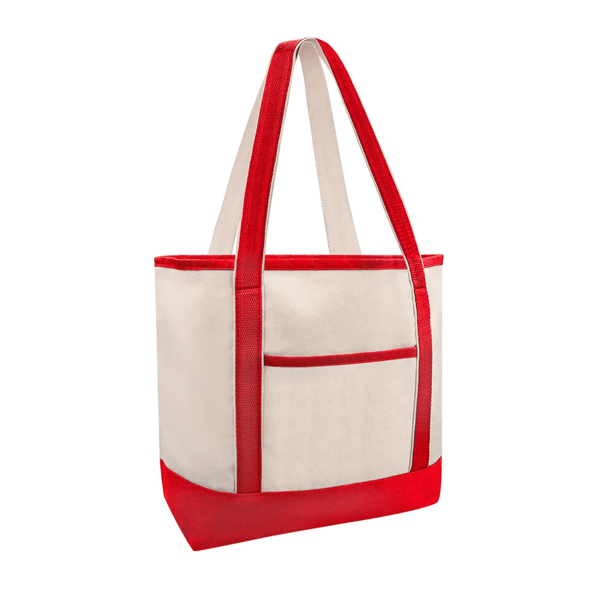12 OZ Poly-Cotton Canvas Boat Tote Bag w/ Reinforced Handle thumbnail 2
