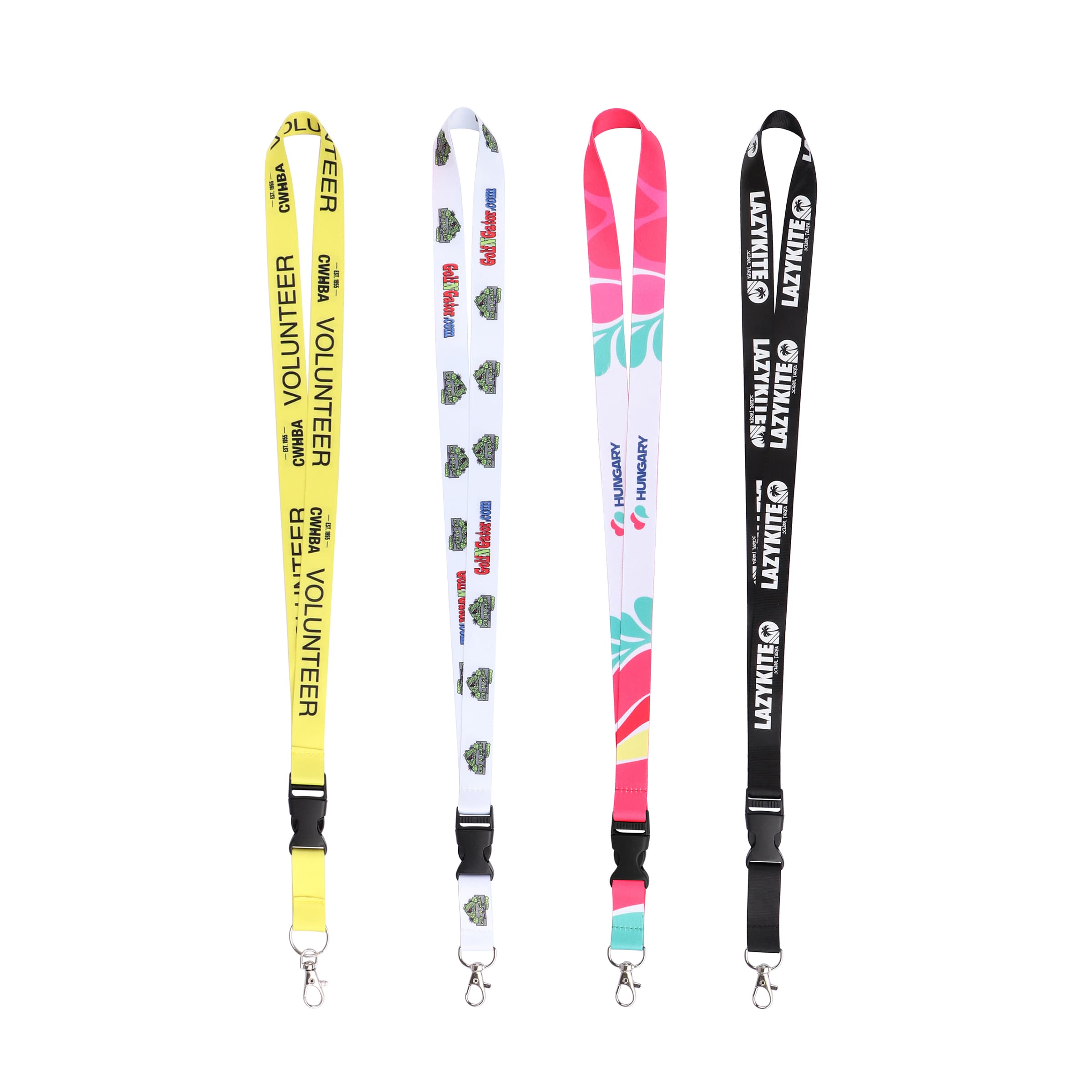 3/4" Polyester Detach Lanyards Badge Holder W/ Swivel Hook thumbnail 2